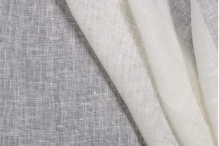 Fonthill Copenhagen Sheer Drapery Fabric in White for Scalamandre