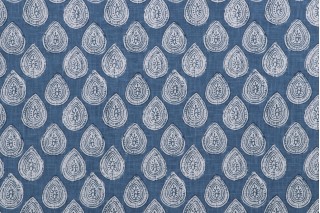 Kaufmann Rani Printed Drapery Fabric in Indigo 