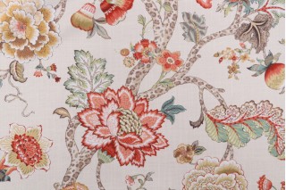 Kaufmann Makalo Printed Cotton Drapery Fabric in Khaki 