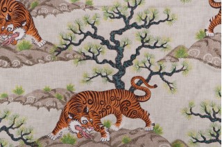 P Kaufmann Chonburi Embroidered Drapery Fabric in Oasis 