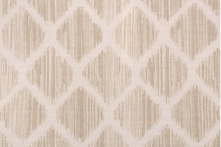 Richloom Brush Diamond Printed Polyester Outdoor Fabric in Tan