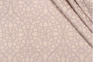 Kelly Ripa Home Behind The Scene Chenille Damask Upholstery Fabric in Oyster
