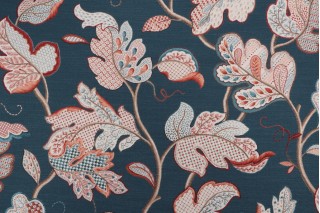 Kaufmann Luana Printed Cotton Drapery Fabric in Balsam Fir 