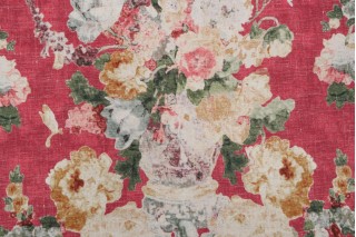 Kaufmann Picturesque Printed Cotton Drapery Fabric in Crimson 