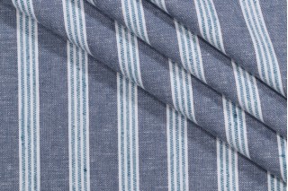 PK Lifestyles Montaro Stripe Decorator Fabric in Indigo 
