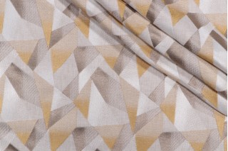 PK Lifestyles Prism Embroidered Drapery Fabric in Gold 