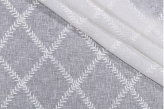 PK Lifestyles Corina Embroidered Sheer Drapery Fabric in Ivory 