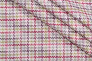 Chatham Plaid Woven Upholstery Fabric in Blossom