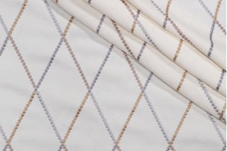 Jester Embroidered Drapery Fabric in Mineral