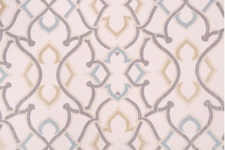 PK Lifestyles Linked Printed Cotton Drapery Fabric in Mineral