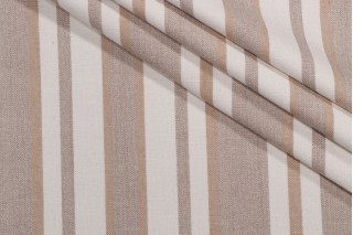 Heath Stripe Woven Decorator Fabric in Linen
