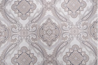 Medallion Tapestry Upholstery Fabric in Greystone