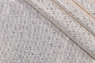 Metallica Woven Decorator Fabric in Oyster