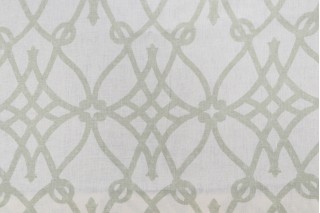 Braemore Fioretto Printed Linen Drapery Fabric in Sprout