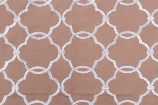 Charlotte Embroidered Drapery Fabric in Sycamore