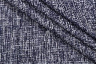 Pretty Much Woven Chenille Upholstery Fabric in Indigo