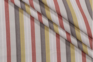 Cassandra Stripe Woven Decorator Fabric in Salmon