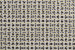 Phifertex Cane Wicker Woven Vinyl Mesh Sling Chair Outdoor Fabric in Blazer/Lemon 