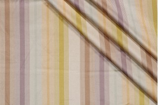 Patri Stripe Woven Upholstery Fabric in Golden Lilac 