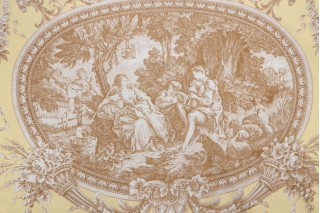 Thibaut Biltmore F97316 Printed Cotton Drapery Fabric in Yellow