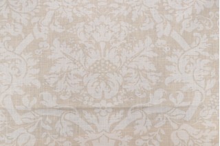 Thibaut Residence Damask F91348 Printed Linen Blend Drapery Fabric in Beige