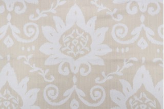 Thibaut Bridgewater Damask F9162 Printed Cotton Drapery Fabric in Beige