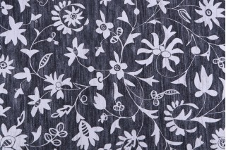 Kaufmann Khari Printed Cotton Drapery Fabric in Ebony 