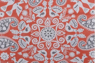 PK Lifestyles Peruvian Craft Printed Polyester Outdoor Fabric in Peachtini 