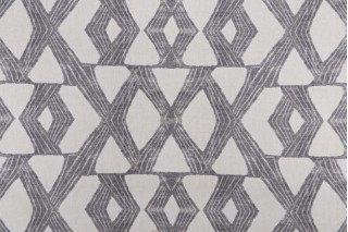 Novogratz X's and O's Printed Drapery Fabric in Grey 