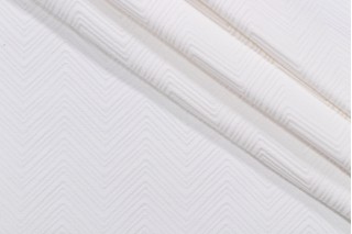 Merrimac Chevron Damask Upholstery Fabric in Bone