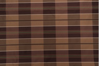 Thibaut Randolf Plaid W91379 Woven Decorator Fabric in Brown and Gold