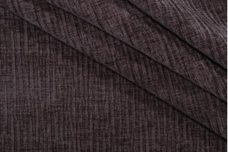 Merrimac Chenille Stripe Woven Upholster Fabric in Charcoal