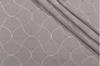 Richloom Luffing Embroidered Drapery Fabric in Dove 