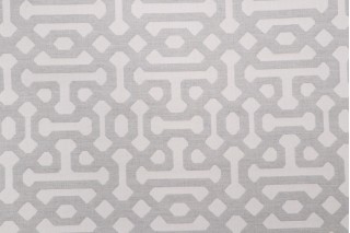 Sunbrella Fretwork 45991-0002 Woven Solution Dyed Acrylic Outdoor Fabric in Pewter