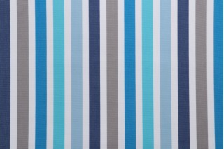 Stripe Woven Solution Dyed Acrylic Outdoor Fabric in Poolside