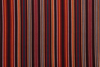 Stripe Woven Outdoor Fabric in Burgundy