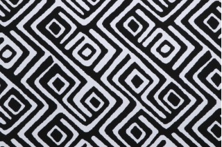 Elton Woven Outdoor Fabric in Black