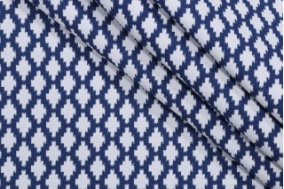 Carrie Woven Outdoor Fabric in Marine