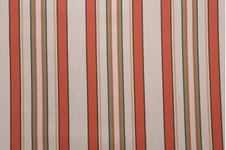 Stripe Woven Solution Dyed Acrylic Outdoor Fabric in Cayenne