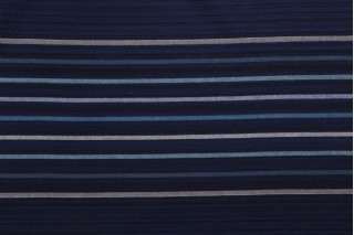 Stripe Woven Outdoor Fabric in Deep Sea