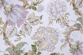 P Kaufmann Lamirada Printed Cotton Drapery Fabric in Amethyst 