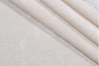 Braemore Palermo Woven Chenille Upholstery Fabric in Ivory