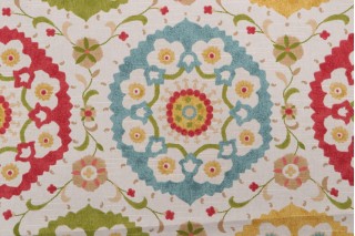 Richloom Cornwall Printed Linen Drapery Fabric in Garden 