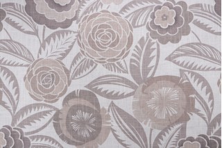 Richloom Havana Printed Linen Blend Drapery Fabric in Greystone 
