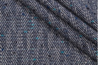 Hamilton Westport Woven Chenille Upholstery Fabric in Indigo 