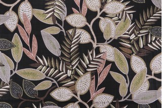 Stof France Uluru Printed Cotton Drapery Fabric in Brun 