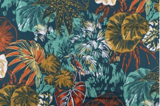 Stof France Pretoria Printed Cotton Drapery Fabric in Canard 