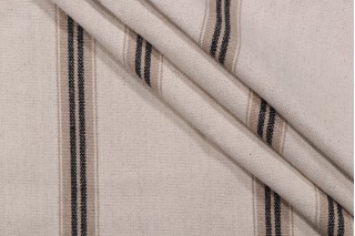 Stof France Montauban Woven Upholstery Fabric in Noir 