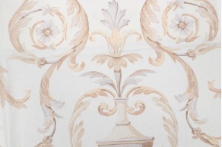 Thibaut Valencia F91325 Printed Drapery Fabric in Beige and Grey