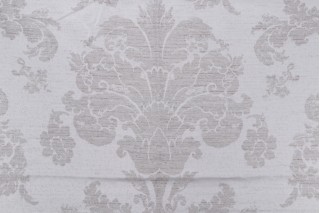 1 Yard Venezia Damask Upholstery Fabric in Alabaster